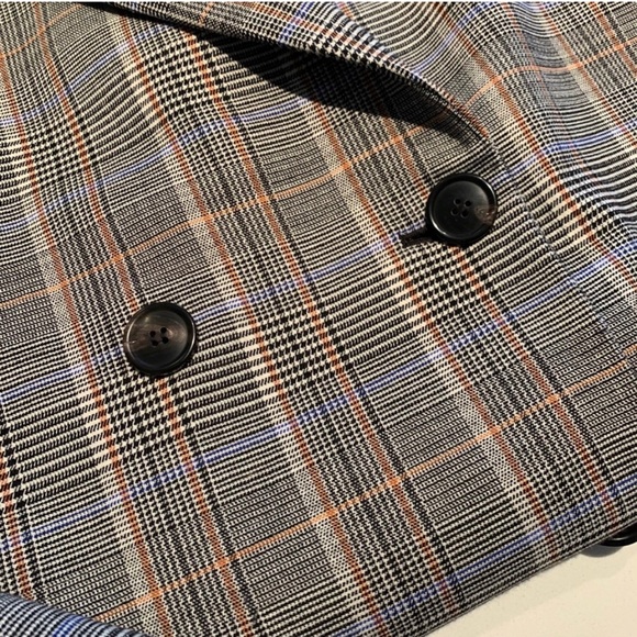Theory Double Breasted Plaid Coat AW19 - Picture 4 of 5